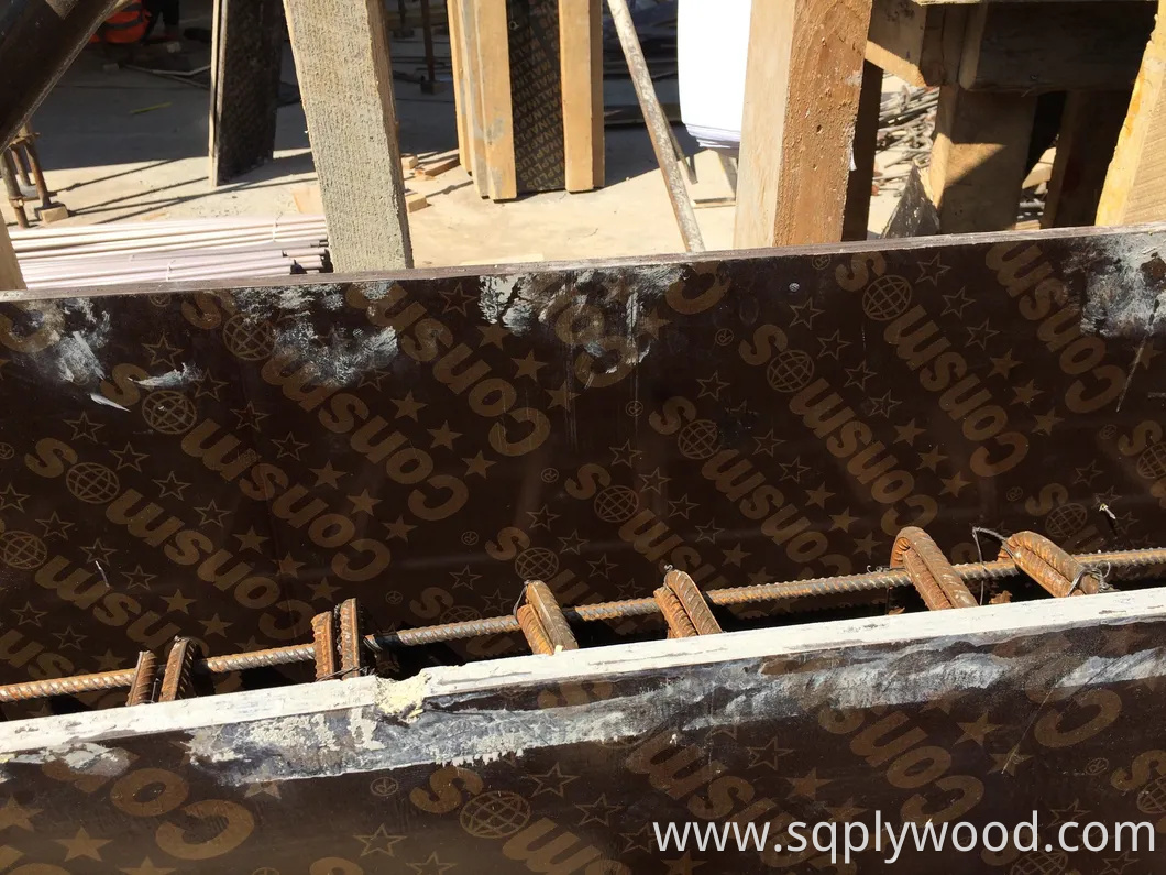 Consmos 3 Star 18mm Waterproof Melamine WBP Glue Film Faced Plywood for Construction